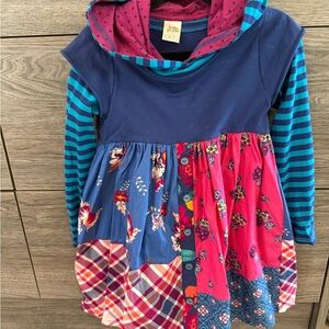 Wildflowers Red and Green Polka Dot Hooded Top